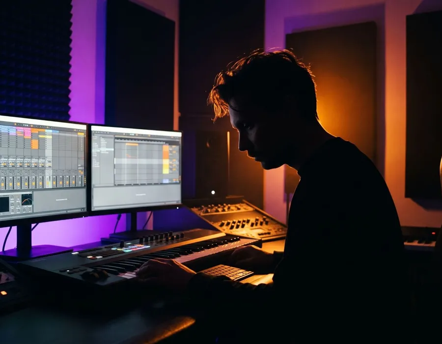 Hot Tize working in the studio
